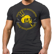 Don't Let My Confidence Hurt Your Insecurity unisex t shirt front view in dark grey, printed cotton regular fit tee
