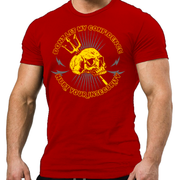 Don't Let My Confidence Hurt Your Insecurity unisex t shirt front view in red, medium weight cotton statement tee